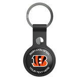 Cincinnati Bengals Personalized Insignia Black Airtag Holder