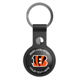Cincinnati Bengals Personalized Insignia Black Airtag Holder