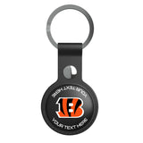 Cincinnati Bengals Personalized Insignia Black Airtag Holder