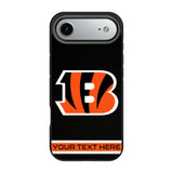 Cincinnati Bengals Personalized Stripe Bump Phone Case for Apple iPhone 17 Series