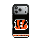 Cincinnati Bengals Personalized Stripe Bump Phone Case for Apple iPhone 17 Series