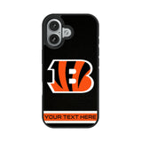 Cincinnati Bengals Personalized Stripe Bump Phone Case for Apple iPhone 17 Series