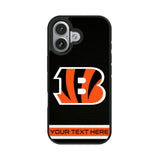 Cincinnati Bengals Personalized Stripe Bump Phone Case for Apple iPhone
