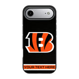 Cincinnati Bengals Personalized Stripe Bump Phone Case for Apple iPhone