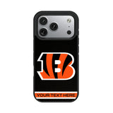 Cincinnati Bengals Personalized Stripe Bump Phone Case for Apple iPhone