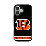 Cincinnati Bengals Personalized Stripe Bump Phone Case for Apple iPhone