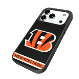 Cincinnati Bengals Personalized Stripe Bump Phone Case for Apple iPhone