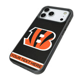 Cincinnati Bengals Personalized Stripe Bump Phone Case for Apple iPhone