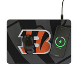 Cincinnati Bengals Personalized Tilt 15-Watt Wireless Charger and Mouse Pad