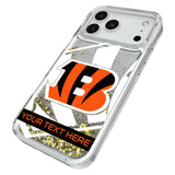 Cincinnati Bengals Personalized Tilt Glitter Phone Case for Apple iPhone