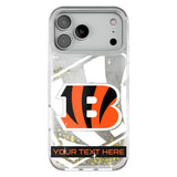 Cincinnati Bengals Personalized Tilt Glitter Phone Case for Apple iPhone