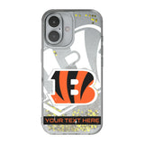 Cincinnati Bengals Personalized Tilt Glitter Phone Case for Apple iPhone