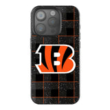 Cincinnati Bengals Plaid Black Bling Phone Case for Apple iPhone
