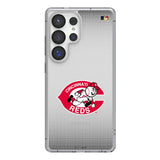 Cincinnati Reds 1974-1992 - Cooperstown Collection Linen Clear Phone Case for Samsung Galaxy