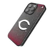 Cincinnati Reds Linen Black Bling Phone Case for Apple iPhone