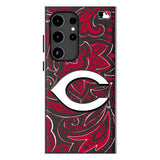Cincinnati Reds Paisley MagSafe Compatible Phone Case for Samsung Galaxy