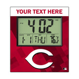 Cincinnati Reds Personalized Color Block Wall Clock