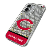 Cincinnati Reds Personalized EndZone Plus Glitter Phone Case for Apple iPhone