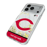 Cincinnati Reds Personalized EndZone Plus Glitter Phone Case for Apple iPhone