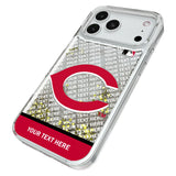 Cincinnati Reds Personalized EndZone Plus Glitter Phone Case for Apple iPhone