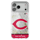 Cincinnati Reds Personalized EndZone Plus Glitter Phone Case for Apple iPhone