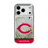 Cincinnati Reds Personalized EndZone Plus Glitter Phone Case for Apple iPhone
