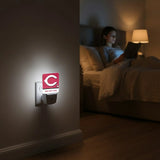 Cincinnati Reds Personalized Endzone Solid Night Light 2-Pack
