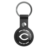 Cincinnati Reds Personalized Insignia Black Airtag Holder