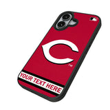 Cincinnati Reds Personalized Stripe Bump Phone Case for Apple iPhone
