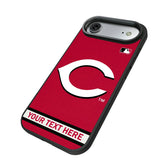 Cincinnati Reds Personalized Stripe Bump Phone Case for Apple iPhone