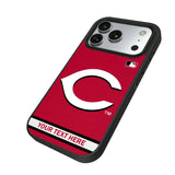 Cincinnati Reds Personalized Stripe Bump Phone Case for Apple iPhone