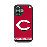 Cincinnati Reds Personalized Stripe Bump Phone Case for Apple iPhone