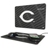 Cincinnati Reds Personalized Tilt 15-Watt Wireless Charger and Mouse Pad