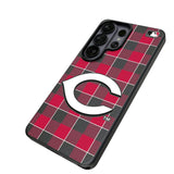 Cincinnati Reds Plaid MagSafe Compatible Phone Case for Samsung Galaxy 26 Series