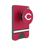 Cincinnati Reds Stripe PopSockets MagSafe-Compatible PopWallet+