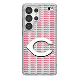 Cincinnati Reds Text Backdrop Clear Phone Case for Samsung Galaxy