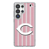 Cincinnati Reds Text Backdrop Clear Phone Case for Samsung Galaxy