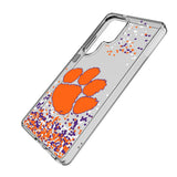 Clemson University Tigers Confetti Clear Phone Case for Samsung Galaxy