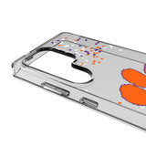 Clemson University Tigers Confetti Clear Phone Case for Samsung Galaxy