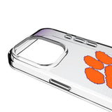 Clemson University Tigers Linen Clear Phone Case for Apple iPhone