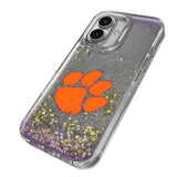 Clemson University Tigers Linen Glitter Phone Case for Apple iPhone