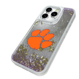 Clemson University Tigers Linen Glitter Phone Case for Apple iPhone