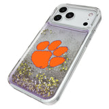 Clemson University Tigers Linen Glitter Phone Case for Apple iPhone