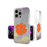 Clemson University Tigers Linen Glitter Phone Case for Apple iPhone