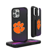 Clemson University Tigers Linen Rugged Phone Case for Apple iPhone