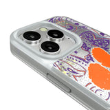 Clemson University Tigers Paisley Glitter Phone Case for Apple iPhone