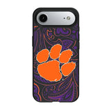 Clemson University Tigers Paisley MagSafe Compatible Phone Case for Apple iPhone