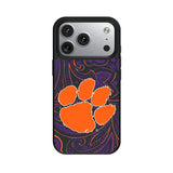 Clemson University Tigers Paisley MagSafe Compatible Phone Case for Apple iPhone