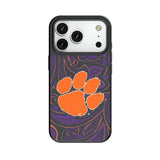 Clemson University Tigers Paisley MagSafe Compatible Phone Case for Apple iPhone