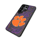 Clemson University Tigers Paisley MagSafe Compatible Phone Case for Samsung Galaxy
